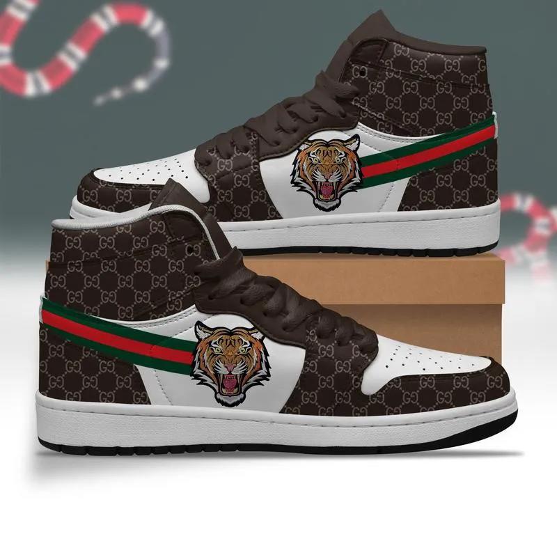 Gucci x Jordan Tiger Print High-Top Sneaker