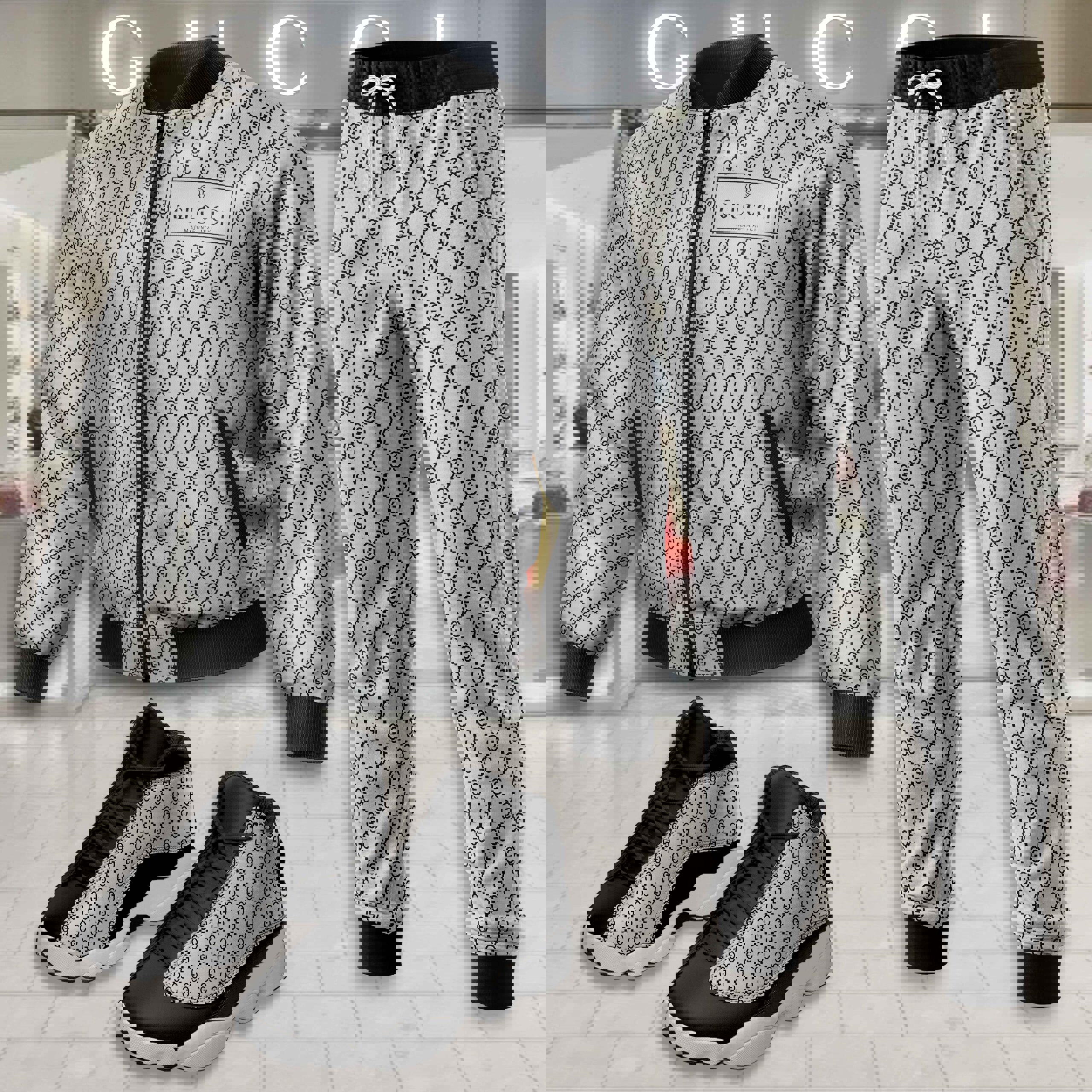 Gucci's Luxe Monogrammed Tracksuit Set for Your Chic Collection
