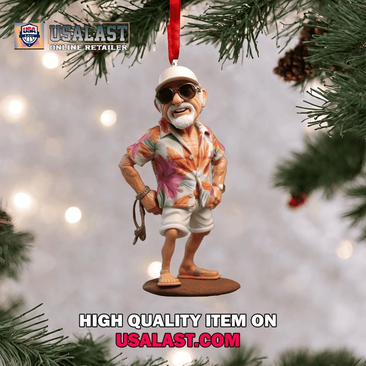 **Handcrafted Tropical Beach Ornament**