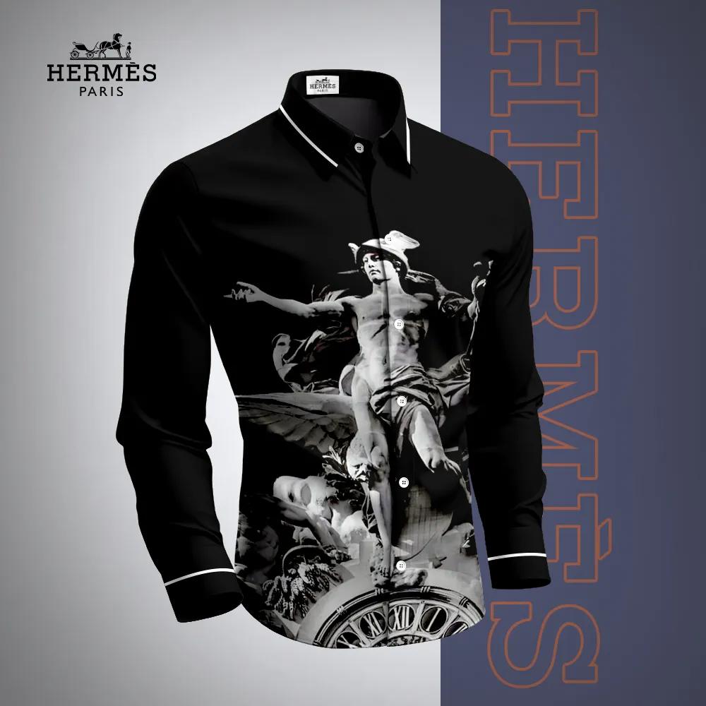 Hermès Iconic Artwork Print Long Sleeves Shirt