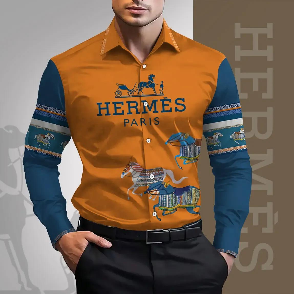 Hermès Paris Statement Long Sleeves Shirt