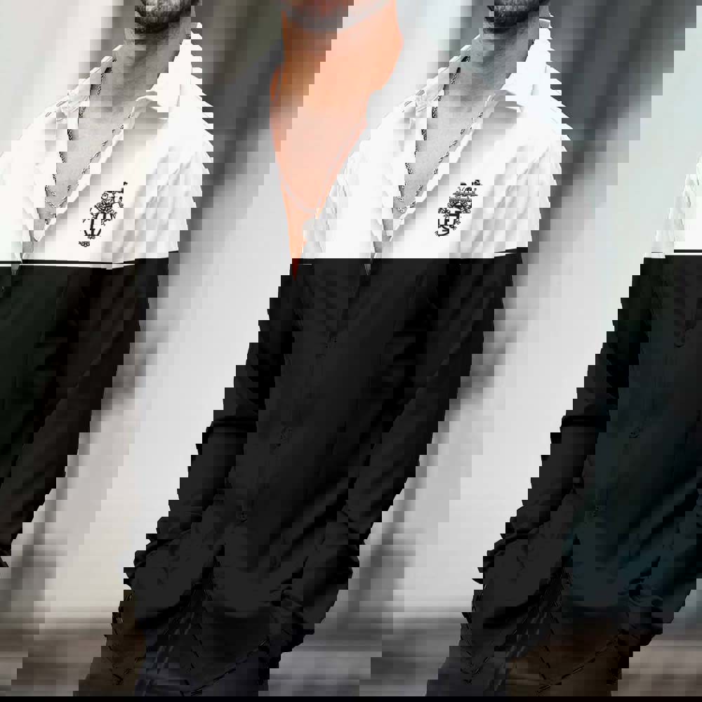 Iconic Black & White Statement Long Sleeves Shirt