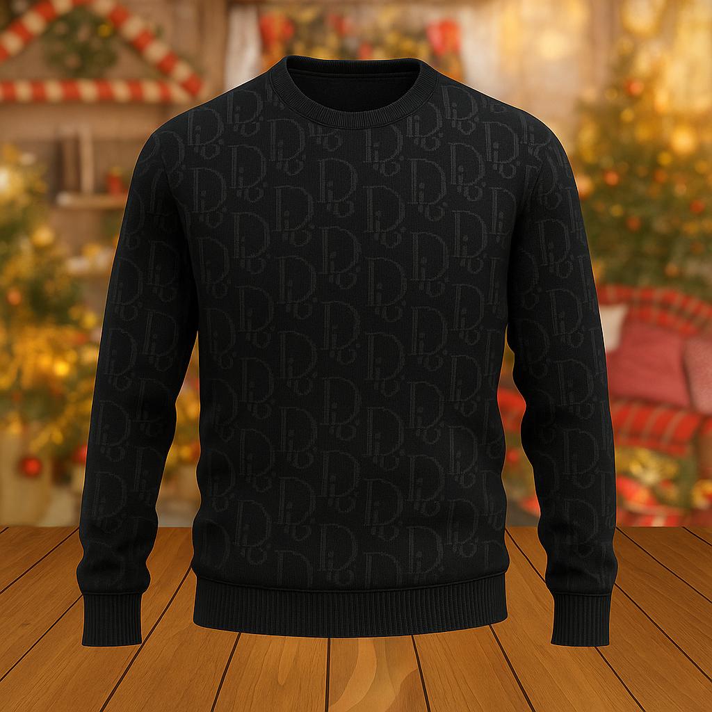 Iconic D Monogram Sweater in Black and Luxurious Cashmere