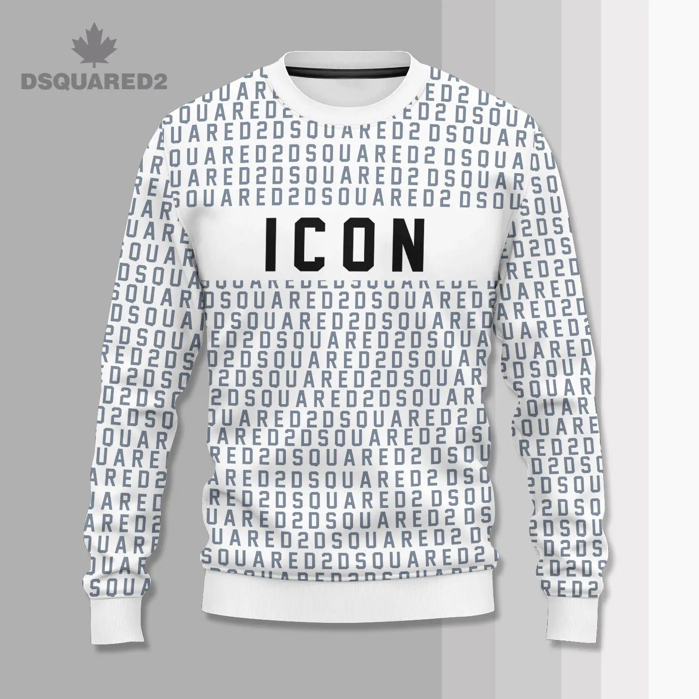Iconic DSQUARED2 Statement Sweater in Bold Black and White
