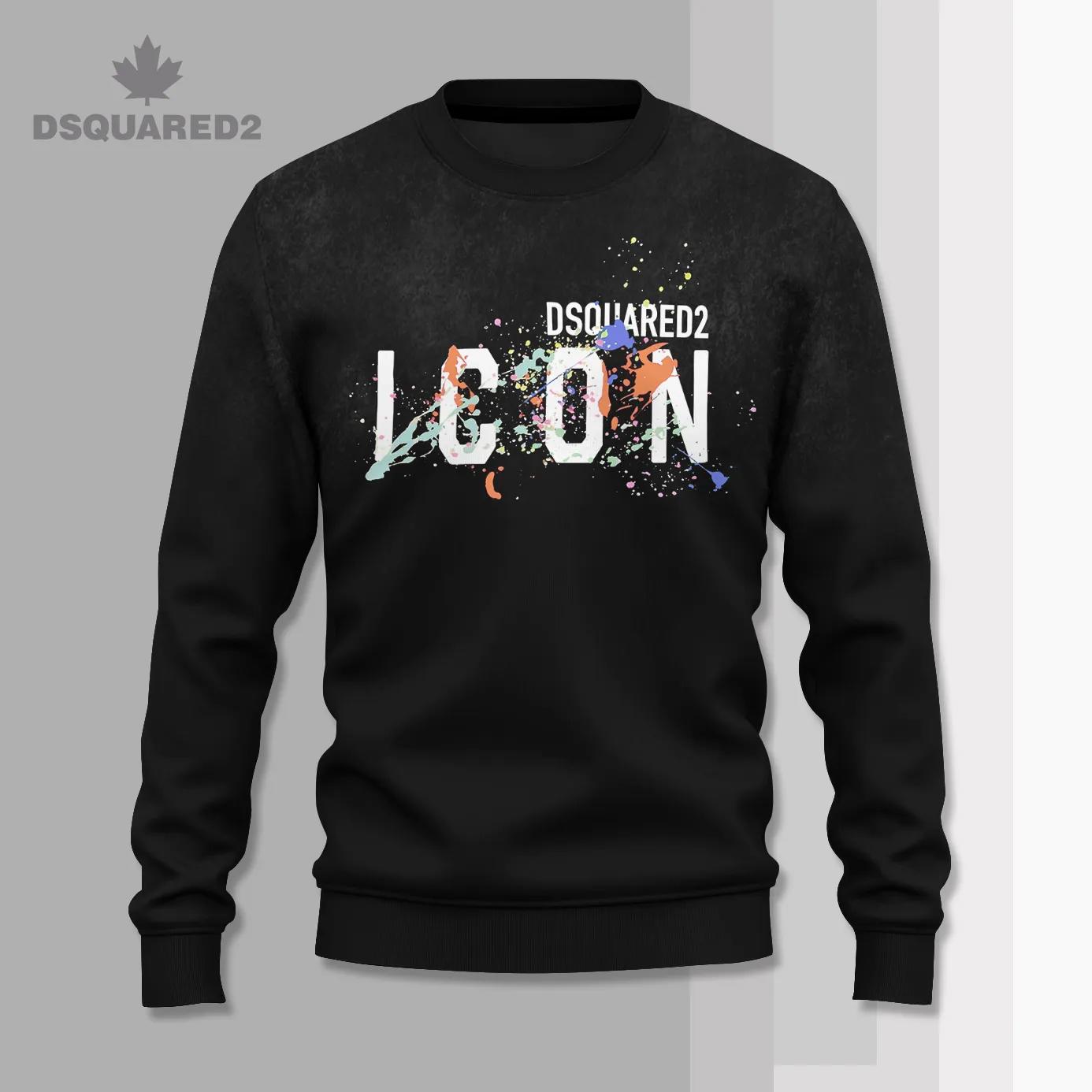 Iconic Dsquared2 Sweater with Bold Paint Splatter Design