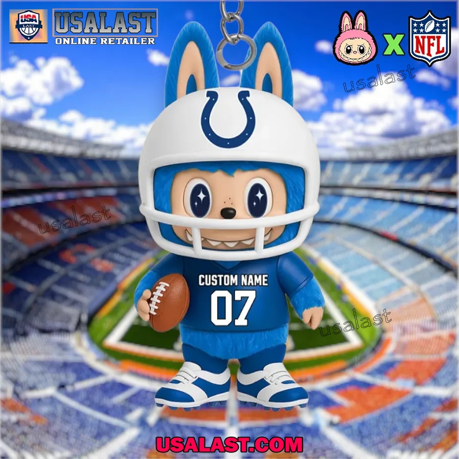 Indianapolis Colts Helmet Mascot Keychain