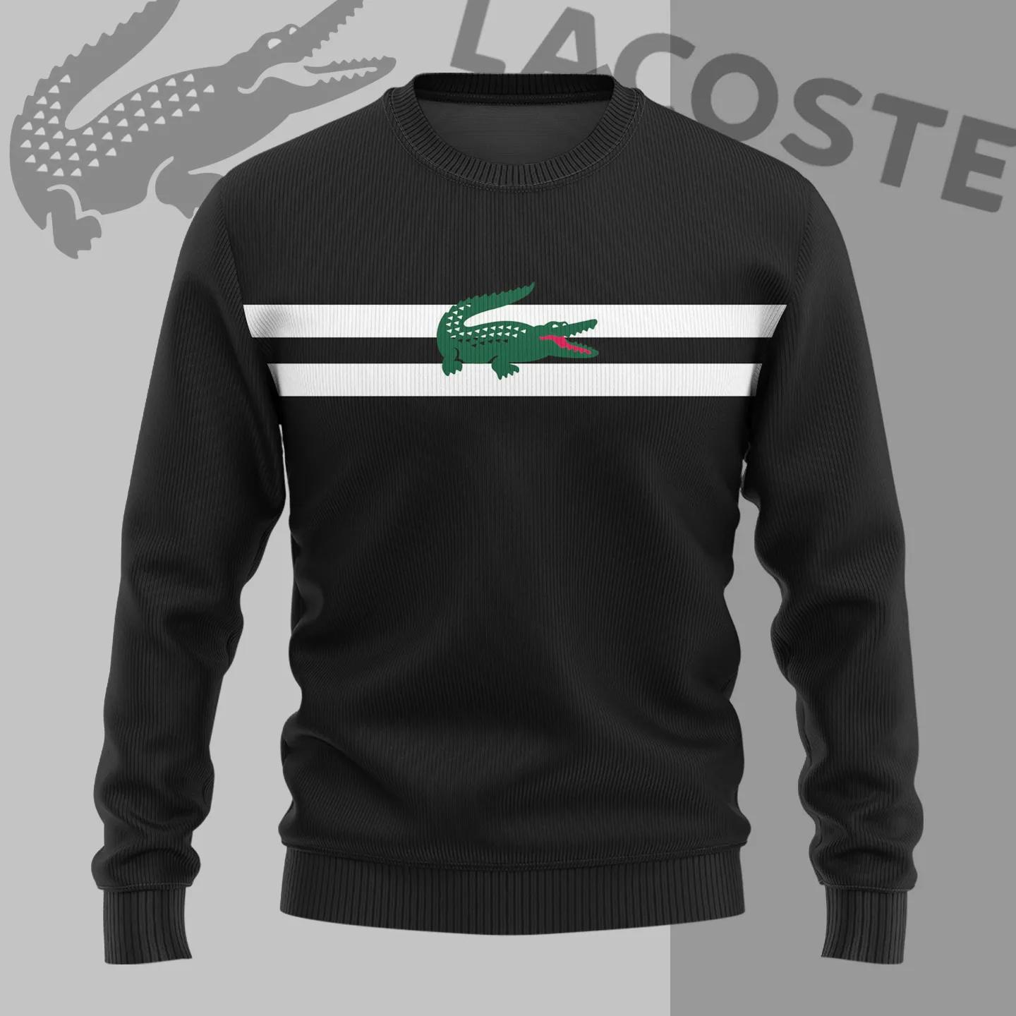 Lacoste Black Bold Croc Sweater