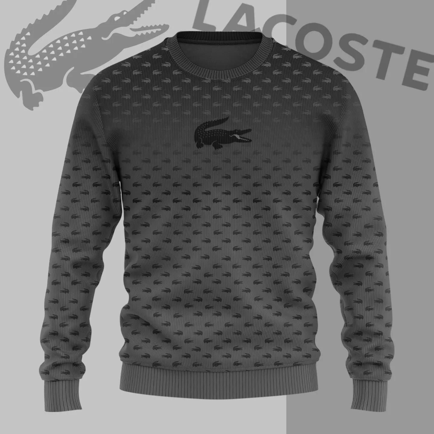 Lacoste Black Croc Pattern Sweater