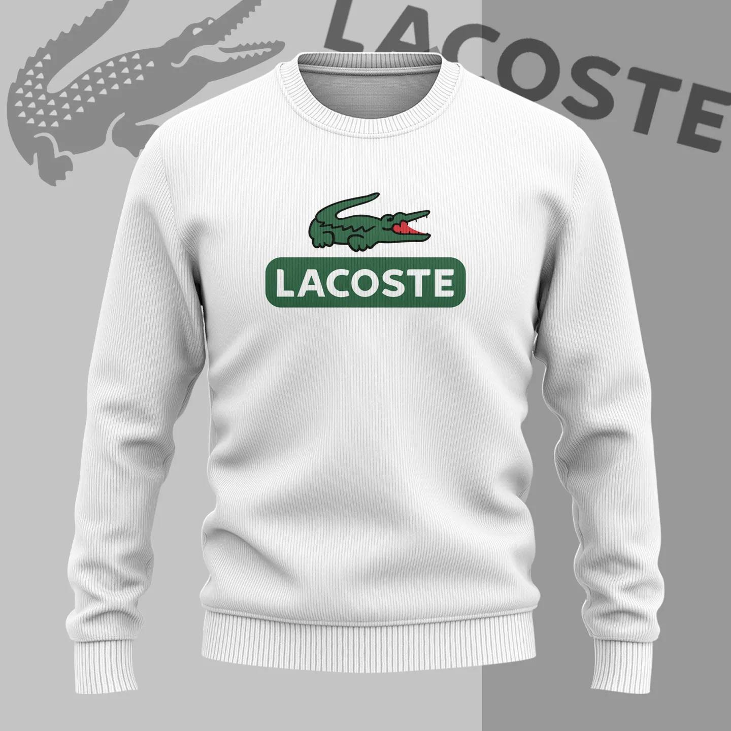 Lacoste Bold Croc Embroidery Crewneck Sweater