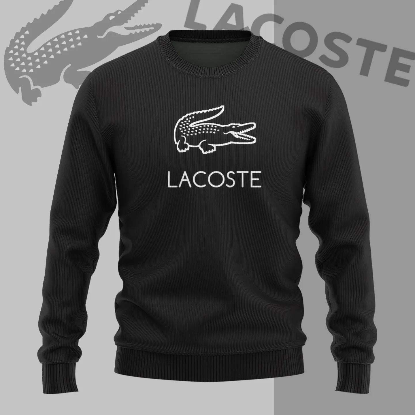 Lacoste Classic Sweater | Black & White Croc Logo