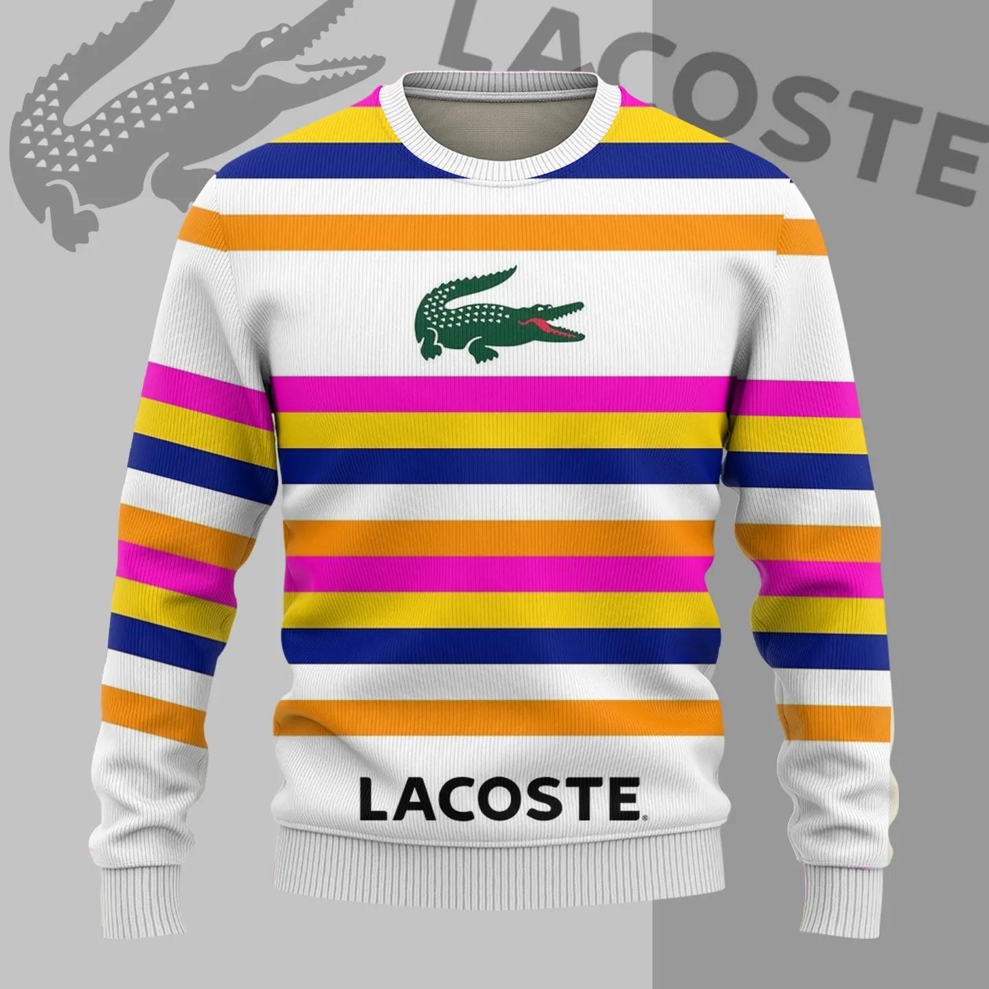Lacoste Colorblock Striped Sweater