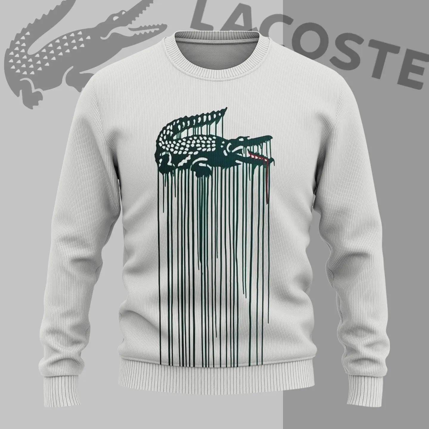 Lacoste Crocodile Drip Sweater