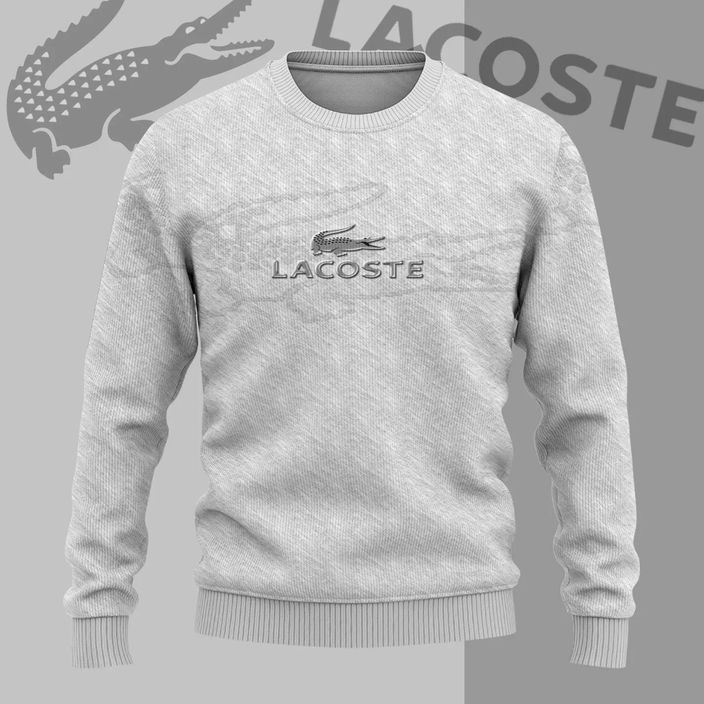 Lacoste Gray Sweater Modern Classic Style