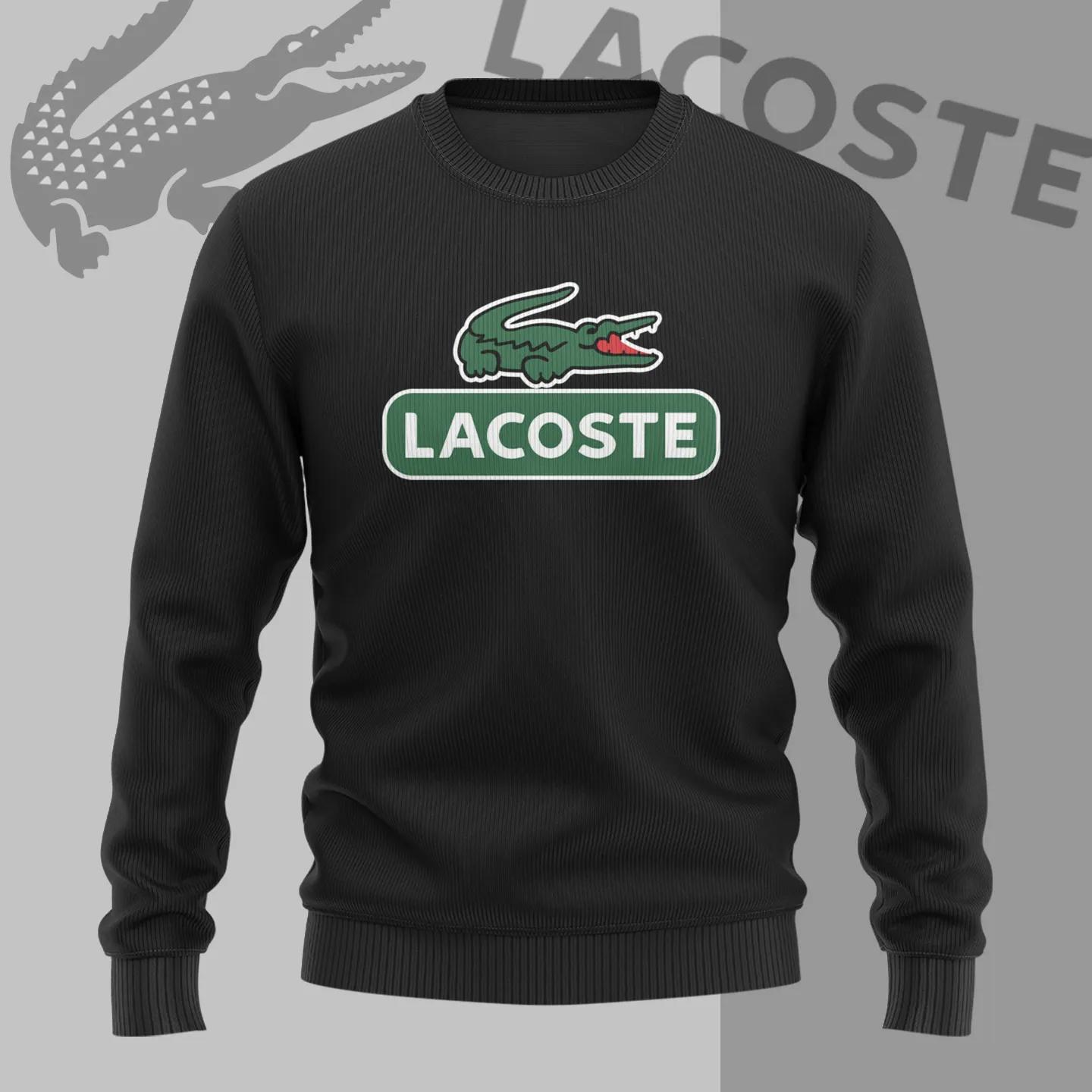 Lacoste Iconic Croc Sweater Premium Black Knitwear