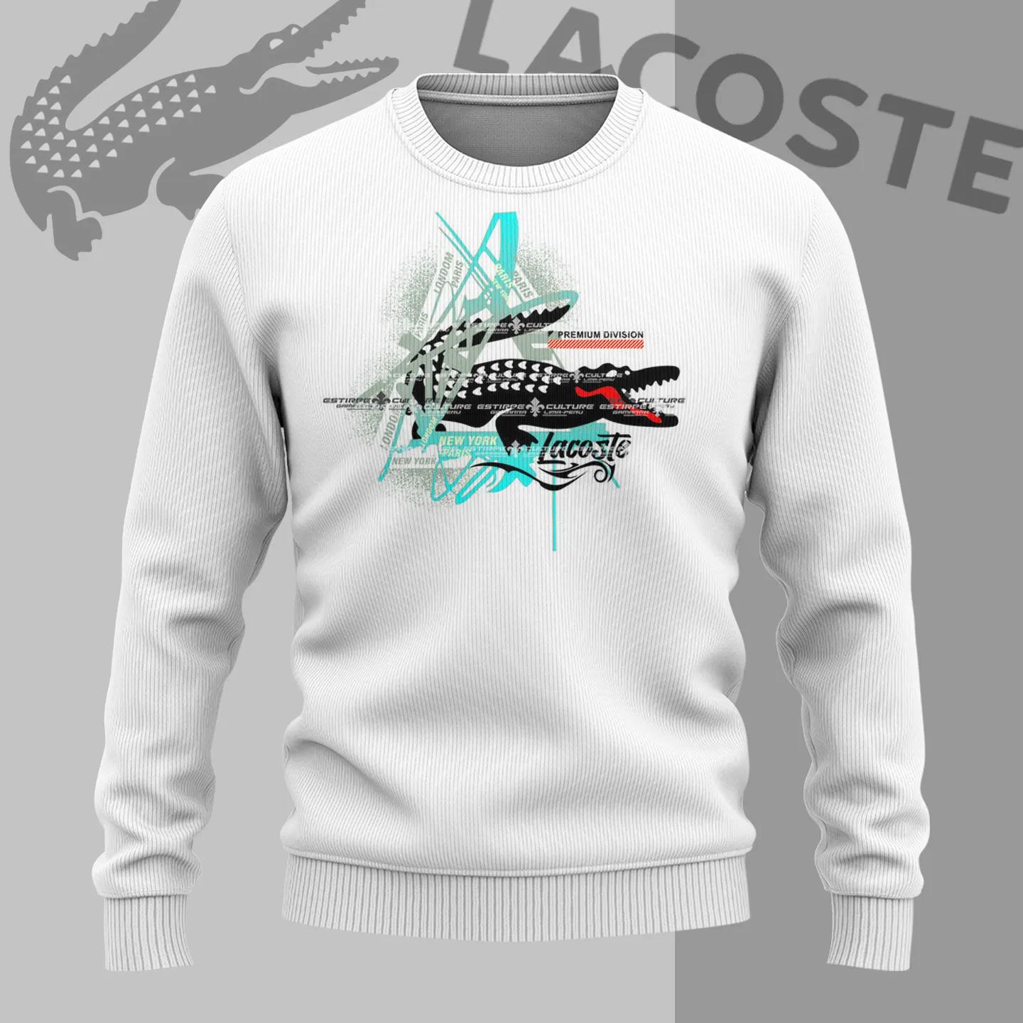 Lacoste Premium Division White Croc Sweater