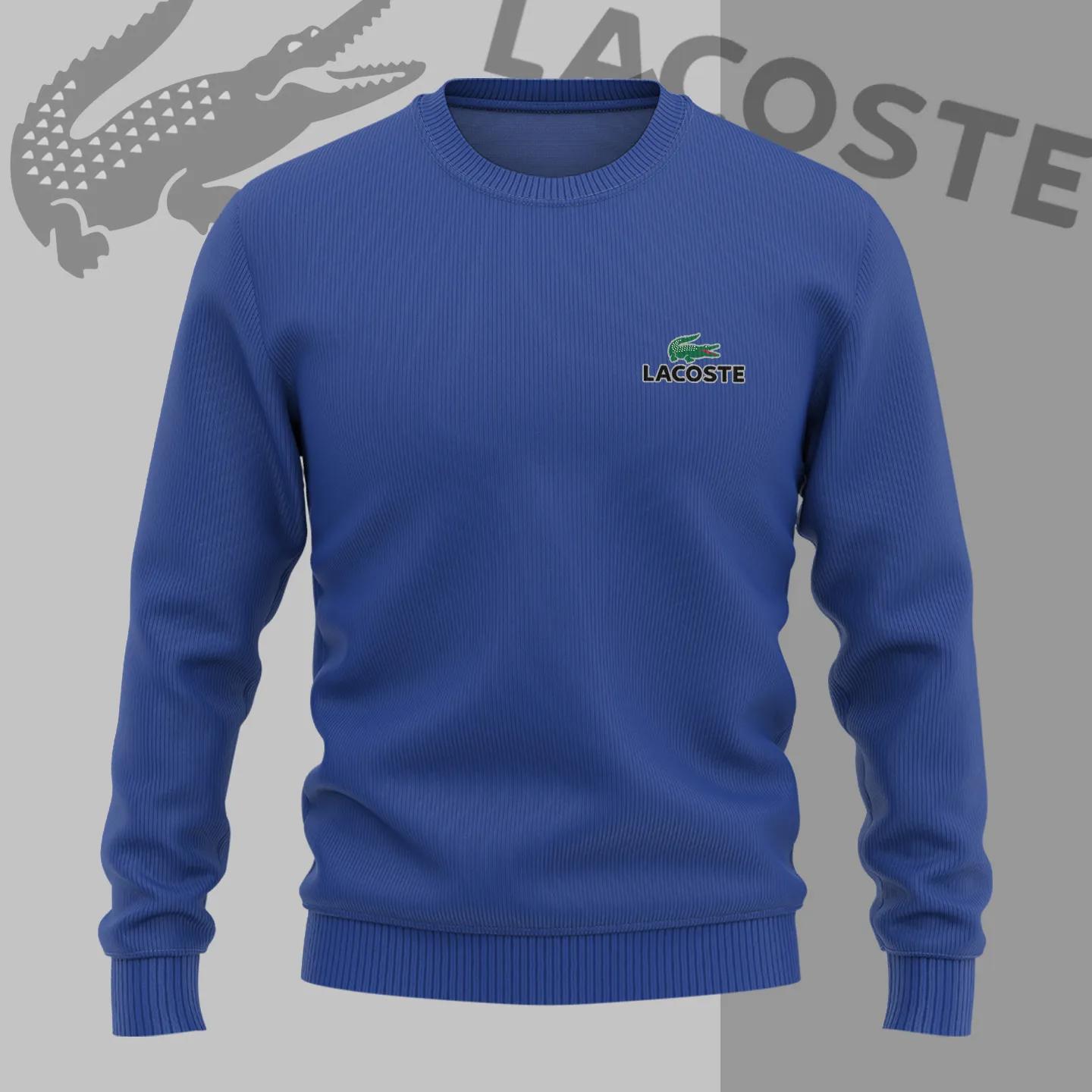 Lacoste Premium Knitwear Sweater Royal Blue and Classic Fit