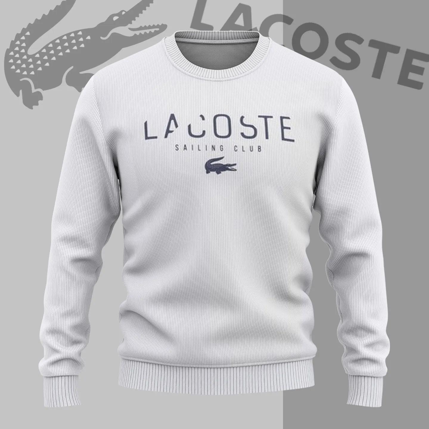 Lacoste Sailing Club Sweater White and Classic Style