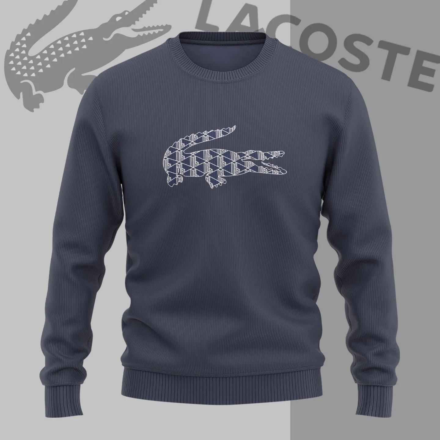 Lacoste Statement Croc Navy Sweater