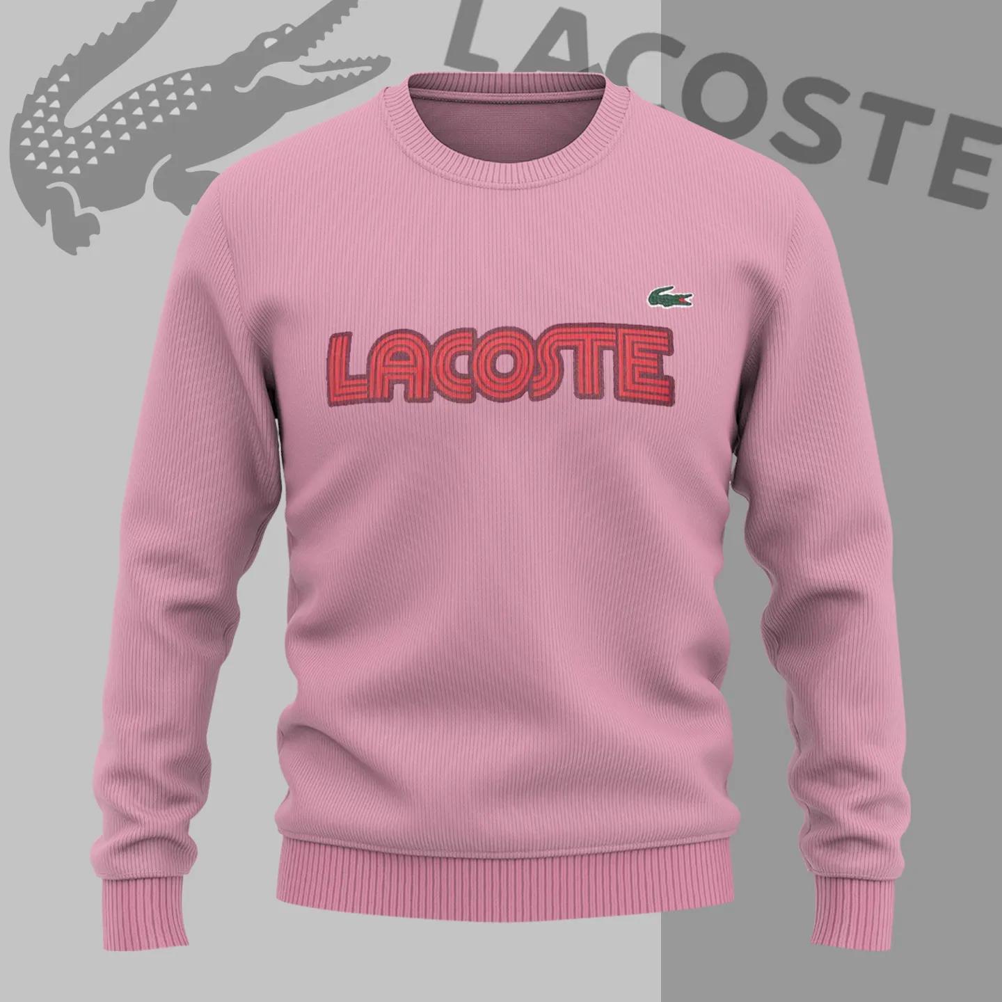 Lacoste Statement Pink Sweater