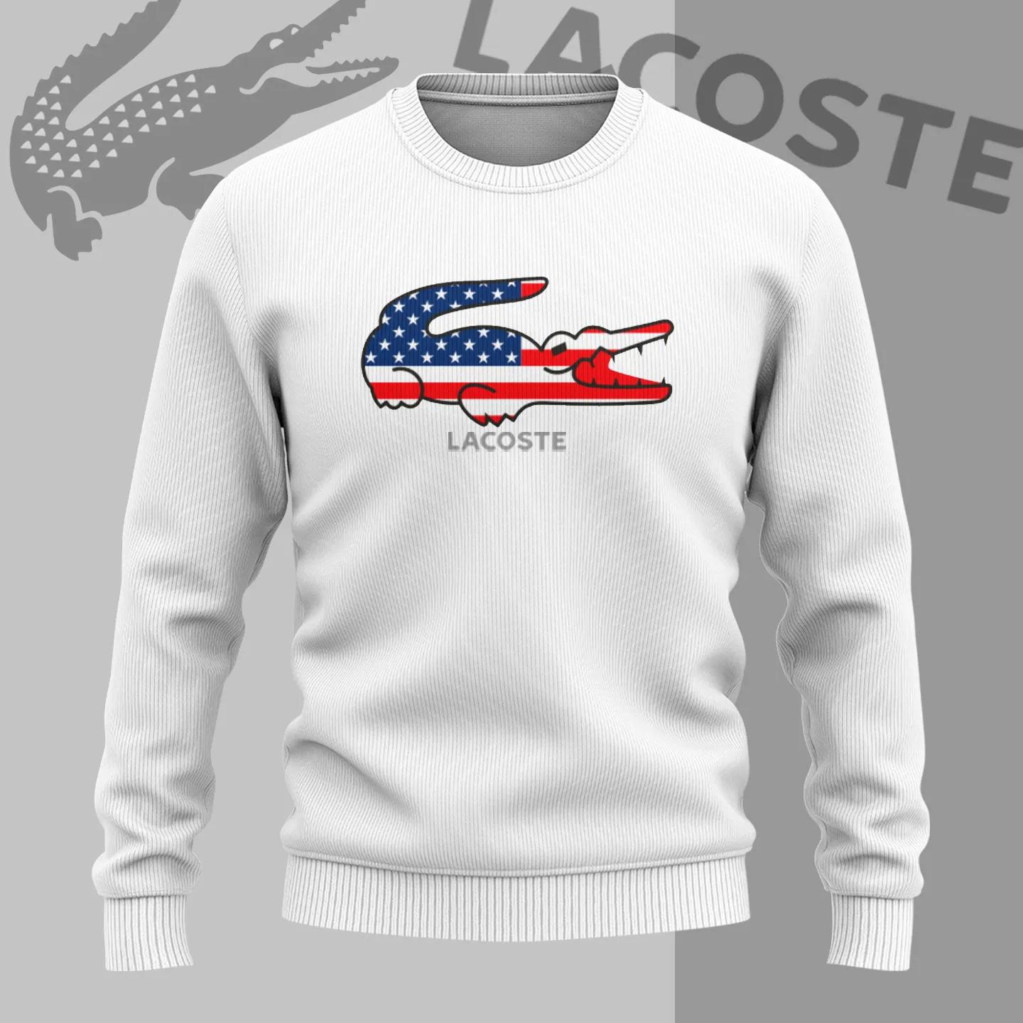 Lacoste Sweater | American Flag Design
