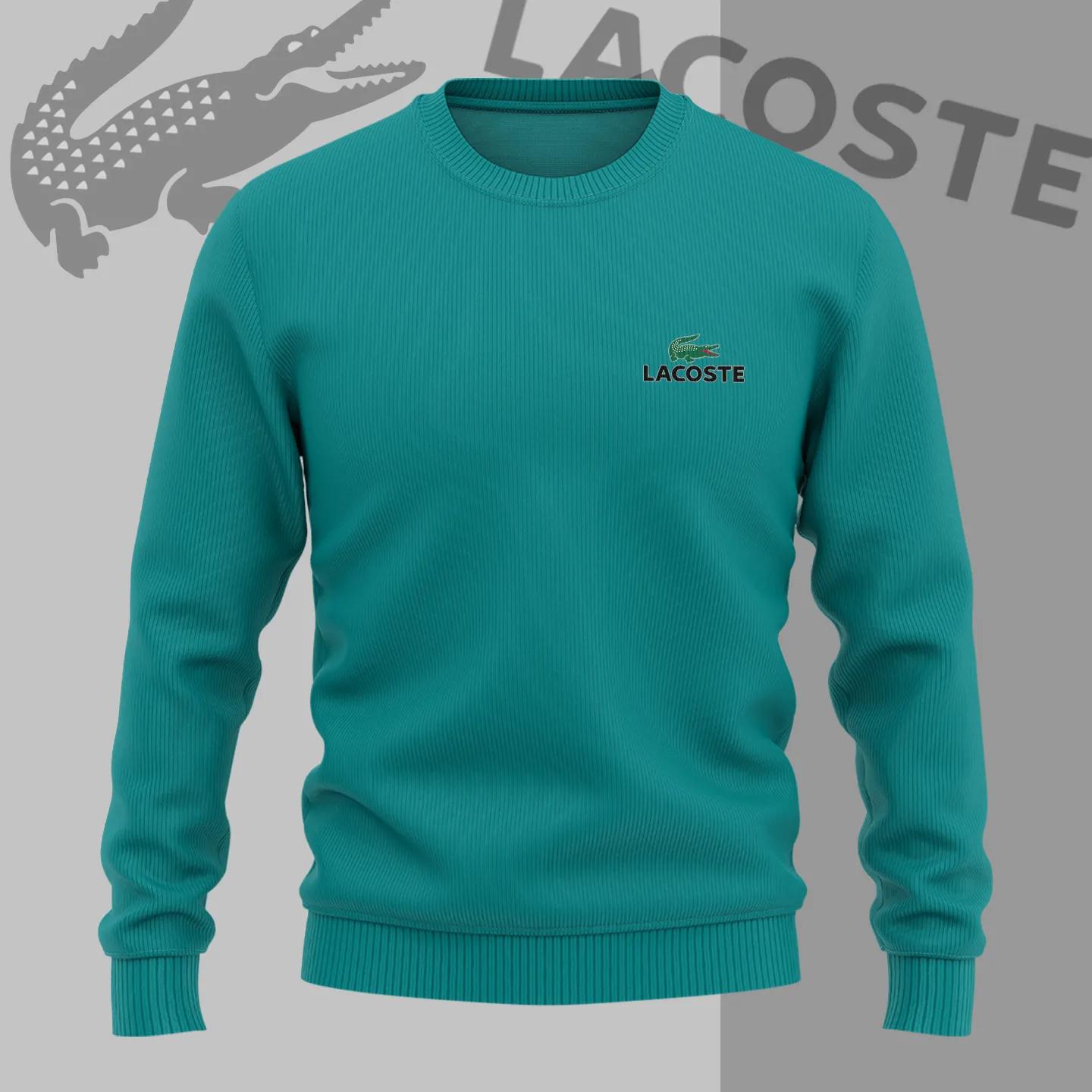 Lacoste Turquoise Ribbed Sweater
