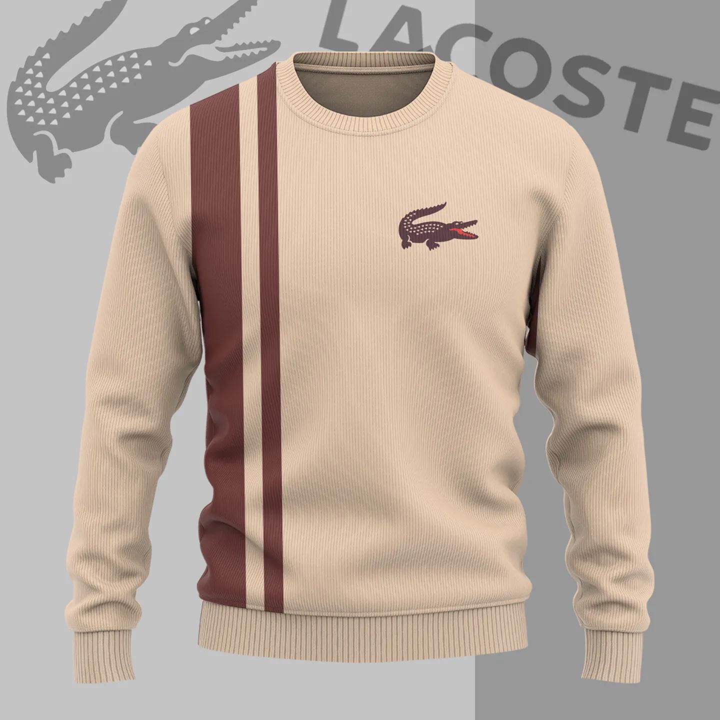 Lacoste Vintage Sweater with Maroon Stripes