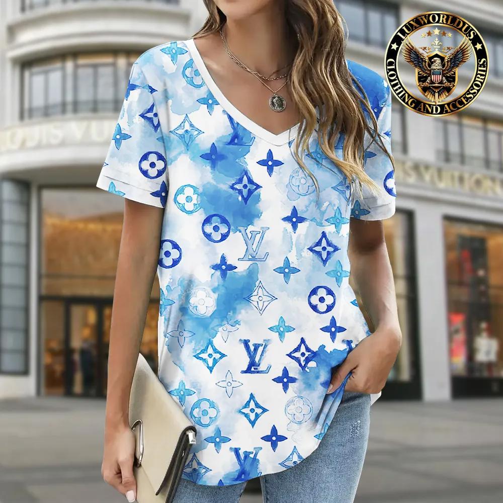 Louis Vuitton Artisan Statement T-Shirt in Blue and White Gradient Print