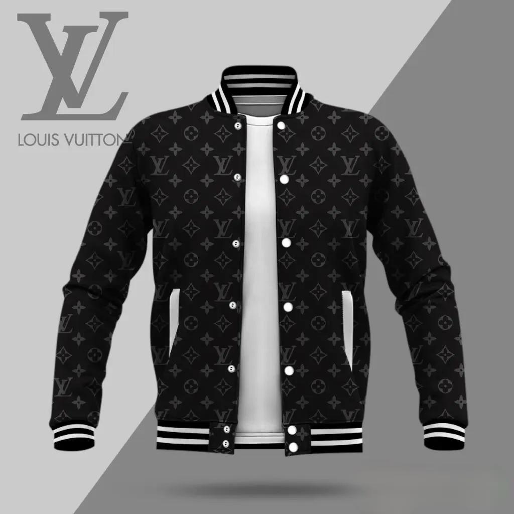 Louis Vuitton Black Monogram Baseball Jacket