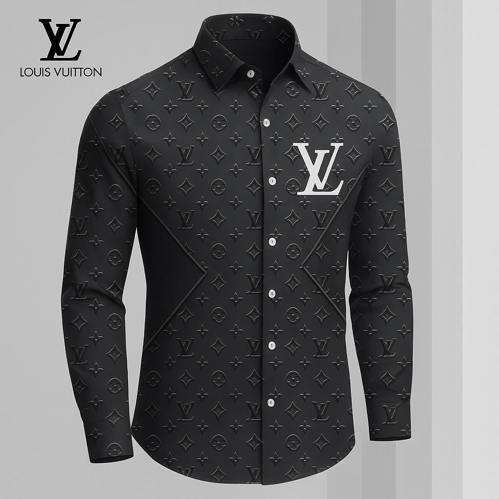 Louis Vuitton Black Monogram Long Sleeves Shirt