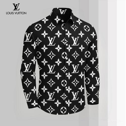 Louis Vuitton Black Monogram Long Sleeves Shirt