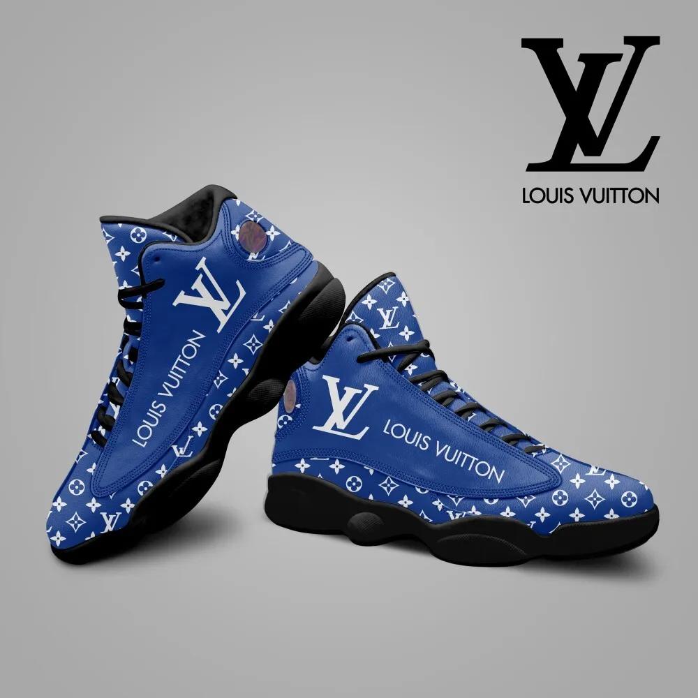 Louis Vuitton Blue Monogram Jordan 13 Sneaker - Luxury Statement Shoe