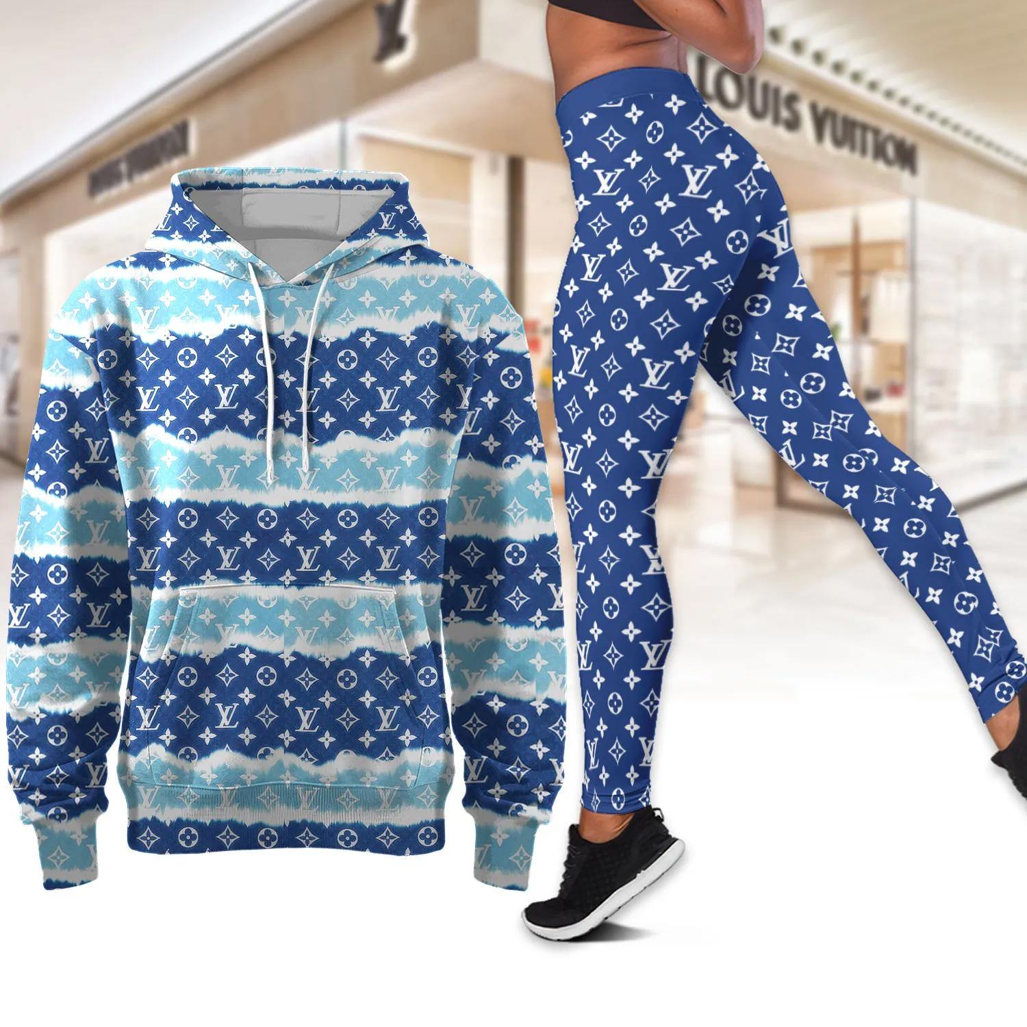 Louis Vuitton Blue Monogram Sweatsuit Set