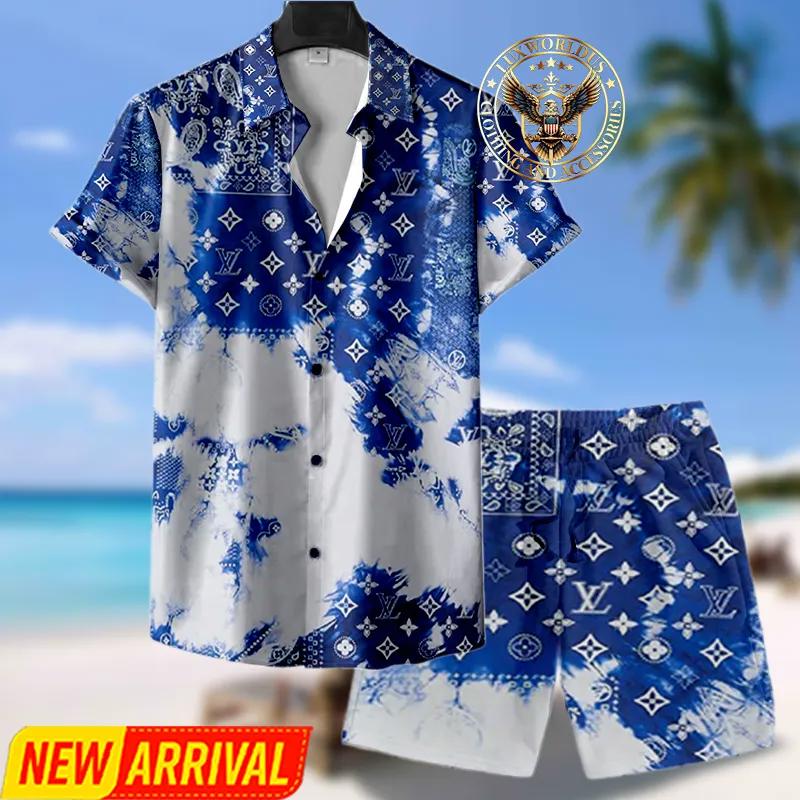 Louis Vuitton Blue Tie Dye Summer Set