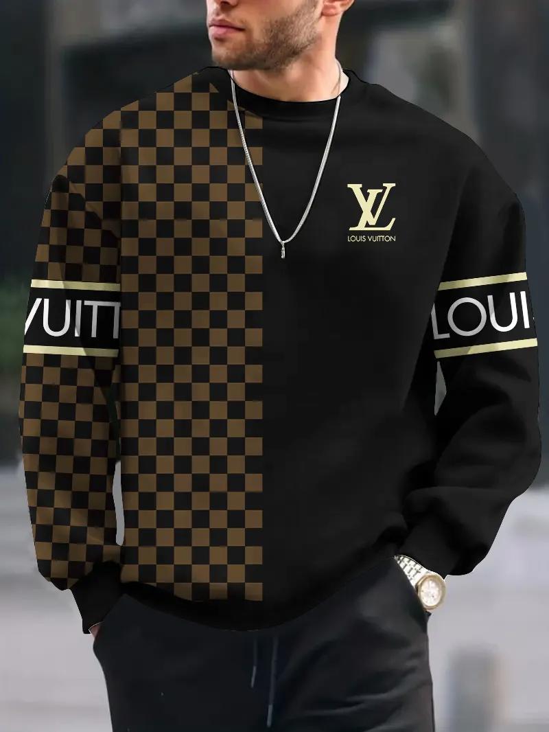 Louis Vuitton Bold Checkered Statement Sweatshirt