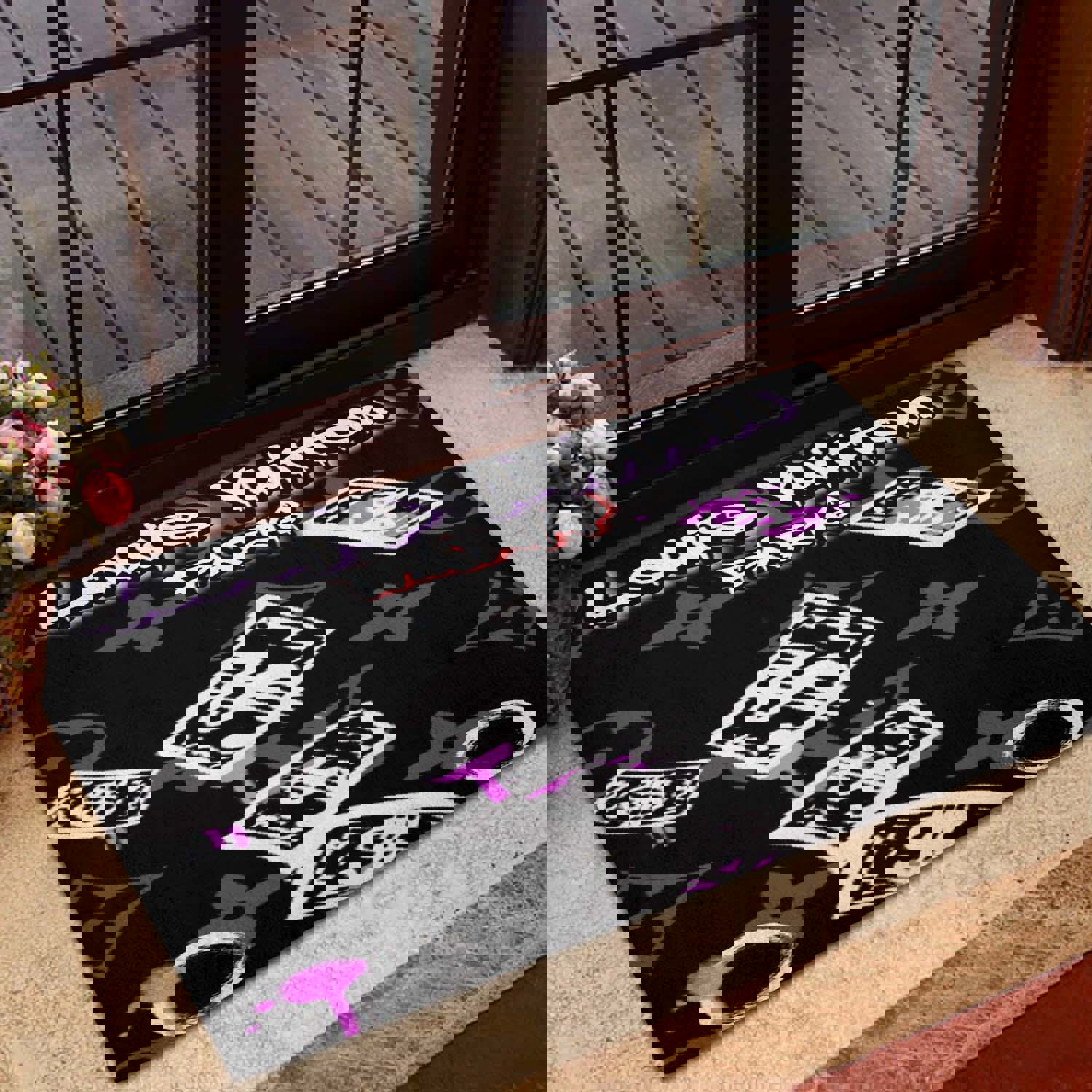 Louis Vuitton Bold Graffiti Fleece Doormat