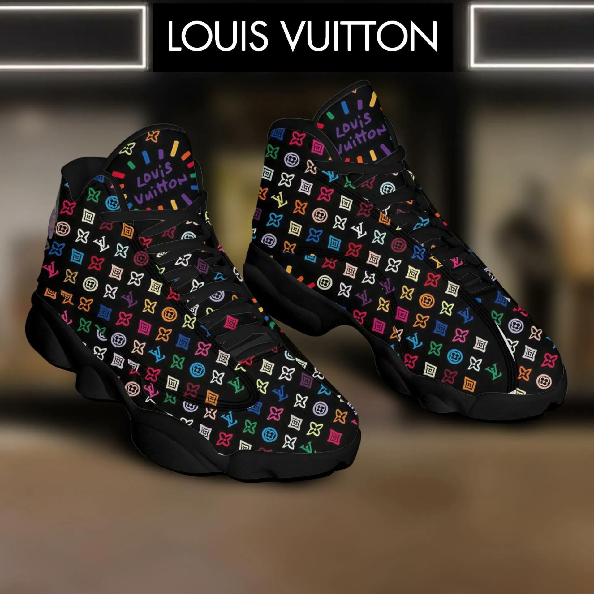 Louis Vuitton Bold Monogram Jordan 13 High Top Sneaker