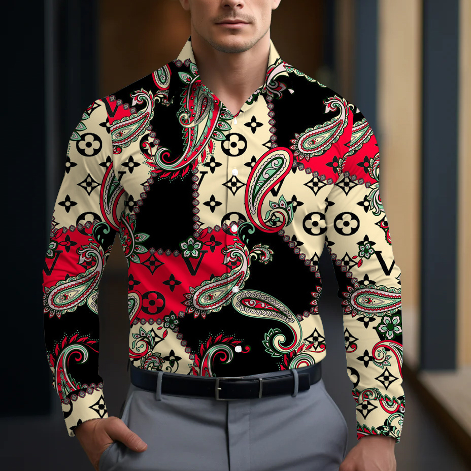 Louis Vuitton Bold Paisley Print Long Sleeves Shirt