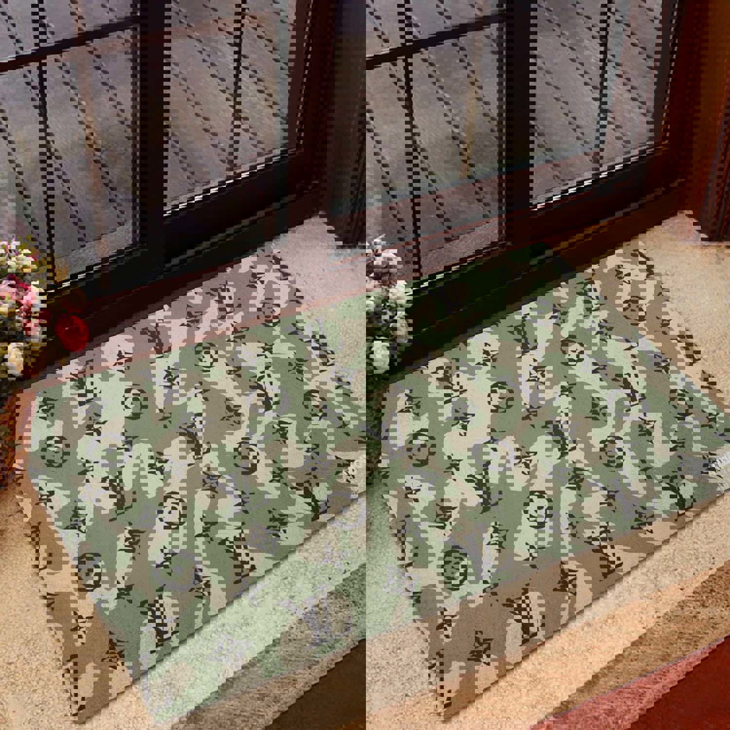 Louis Vuitton Camo Luxe Fleece Doormat - Edgy and Modern