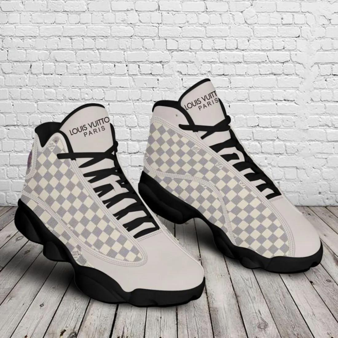 Louis Vuitton Checkerboard Jordan 13 Sneaker