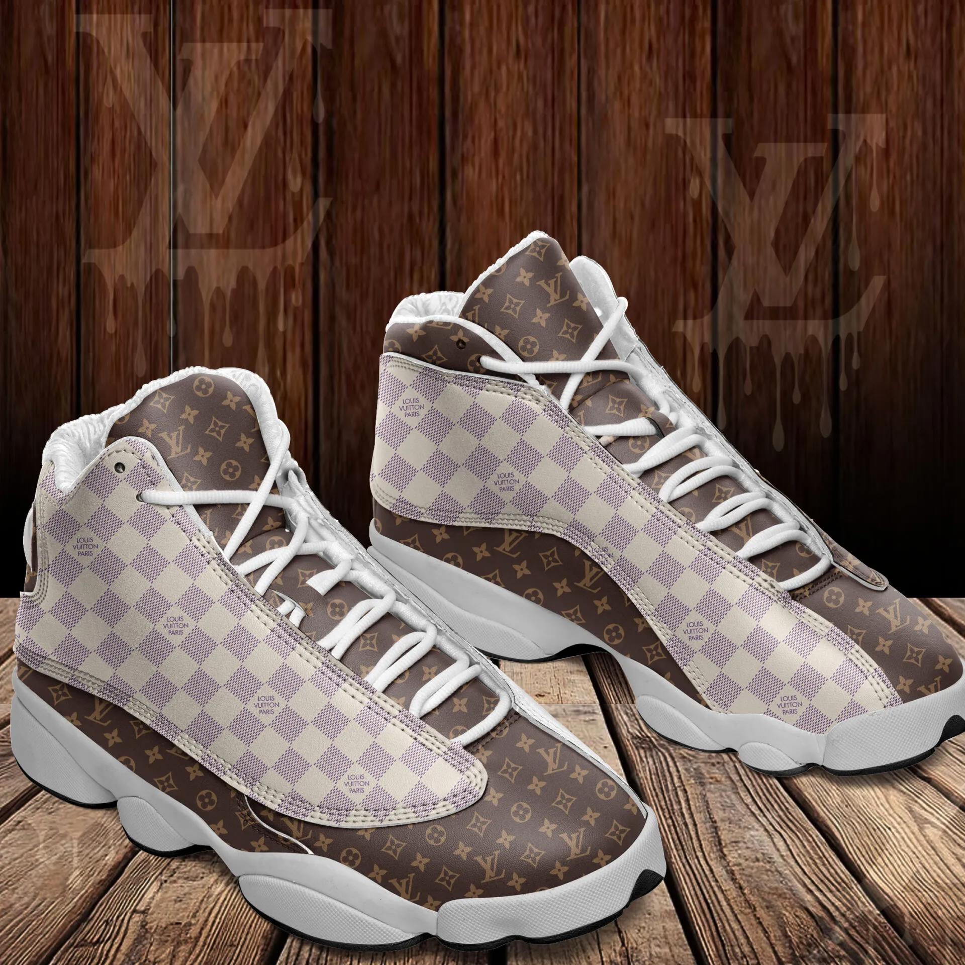 Louis Vuitton Checkerboard Sneaker High Top Brown and White