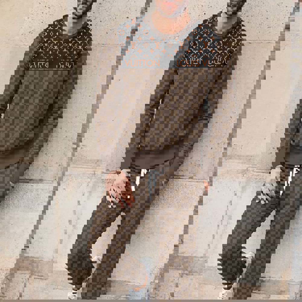 Louis Vuitton Checkered Sweater And Pants Set | Modern Luxury