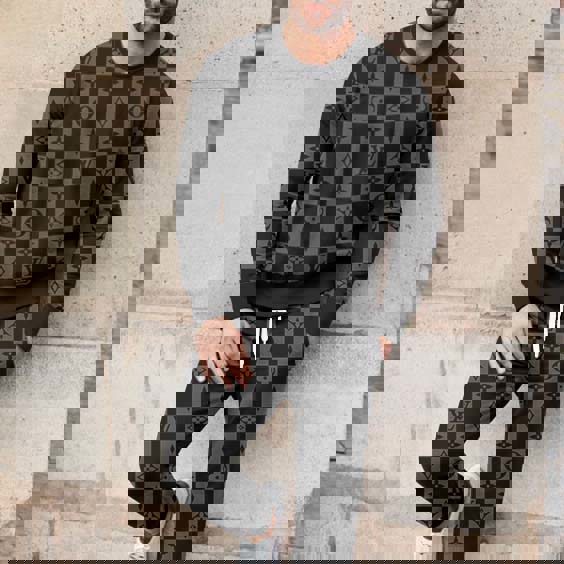 Louis Vuitton Checkered Sweater And Pants Set | Modern Luxury Lifestyle