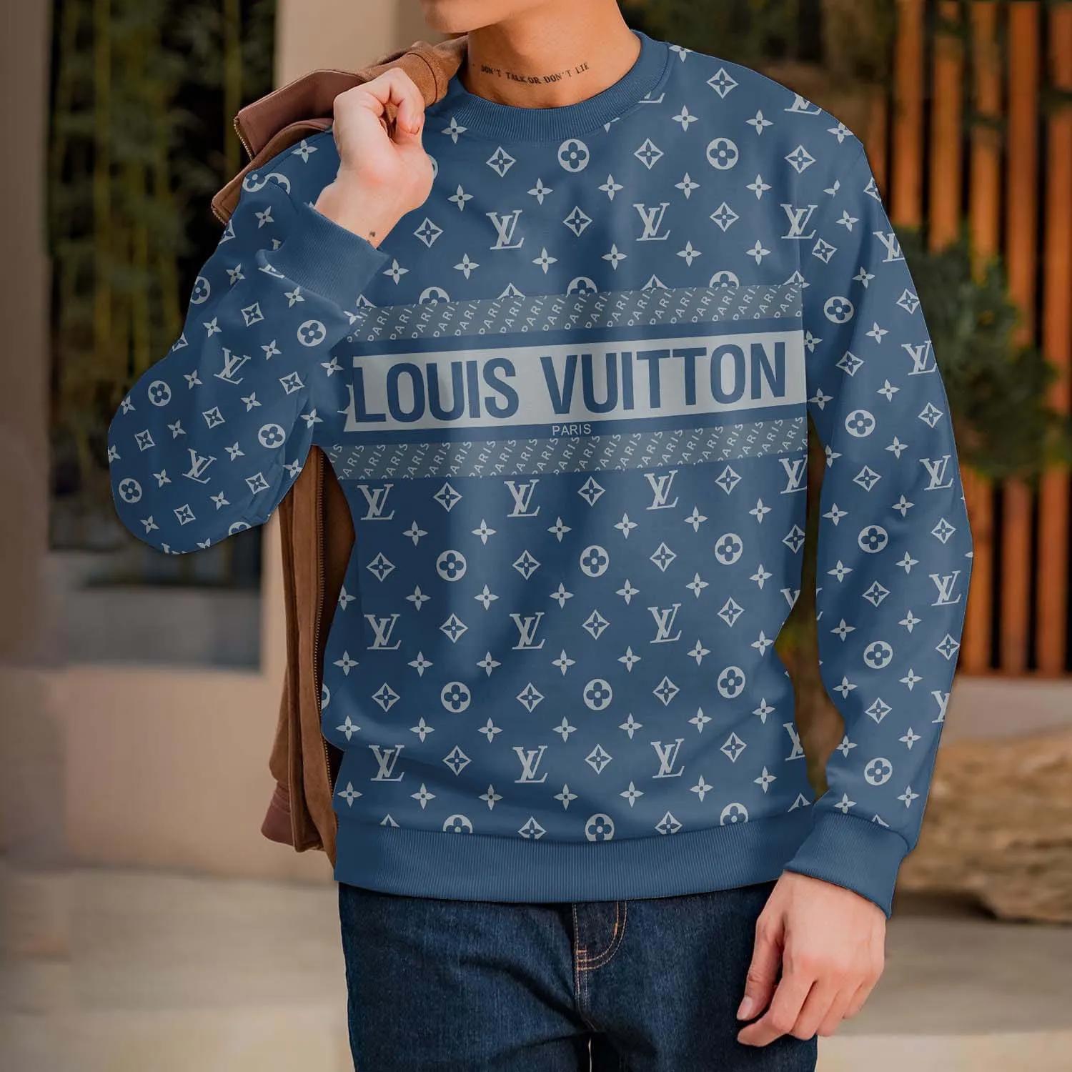 Louis Vuitton Classic Monogram Sweater in Midnight Blue