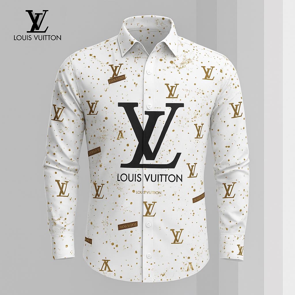 Louis Vuitton Exclusive Gold Splash Long Sleeves Shirt