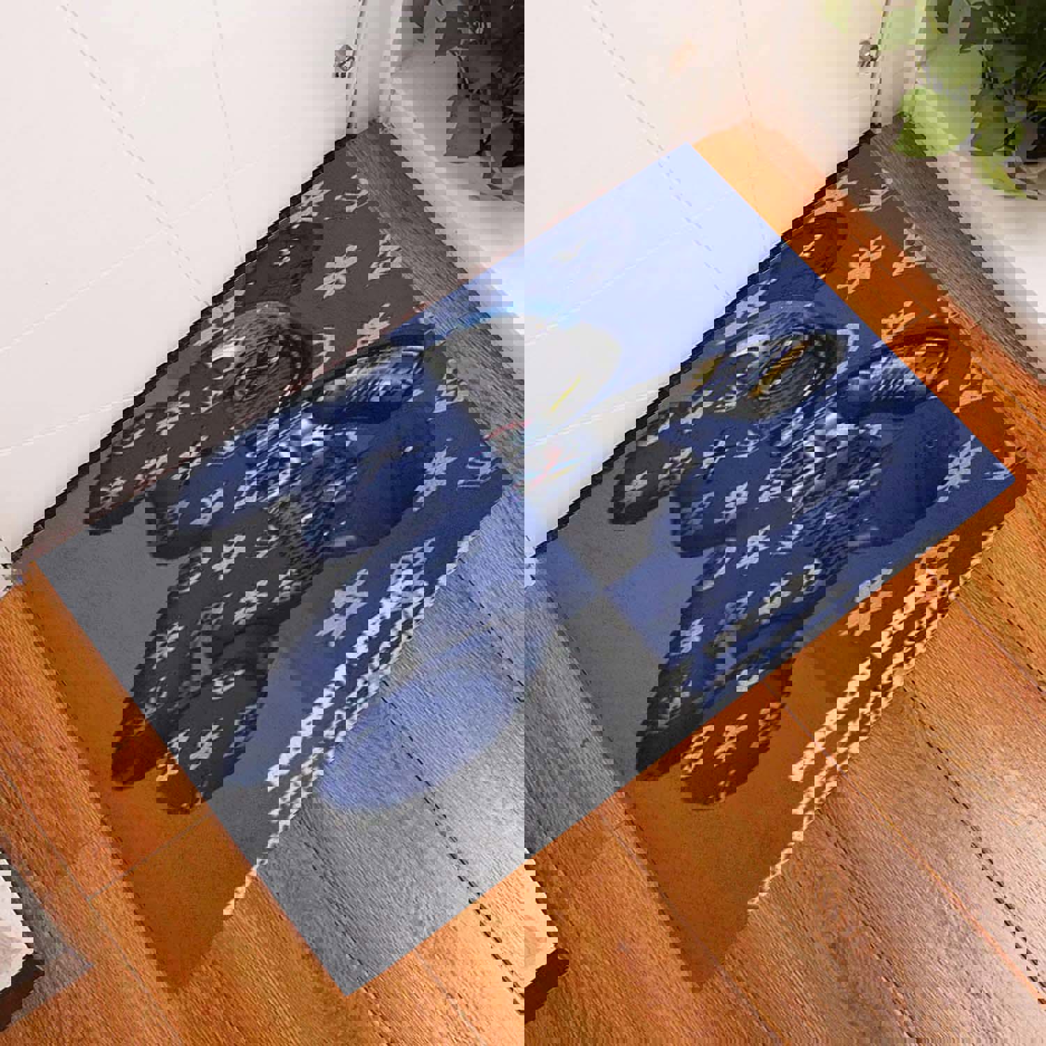 Louis Vuitton Fleece Doormat Modern Robot Bear Iconic Rug