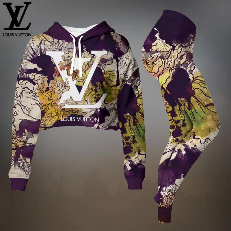 Louis Vuitton Floral Print Hoodie Set