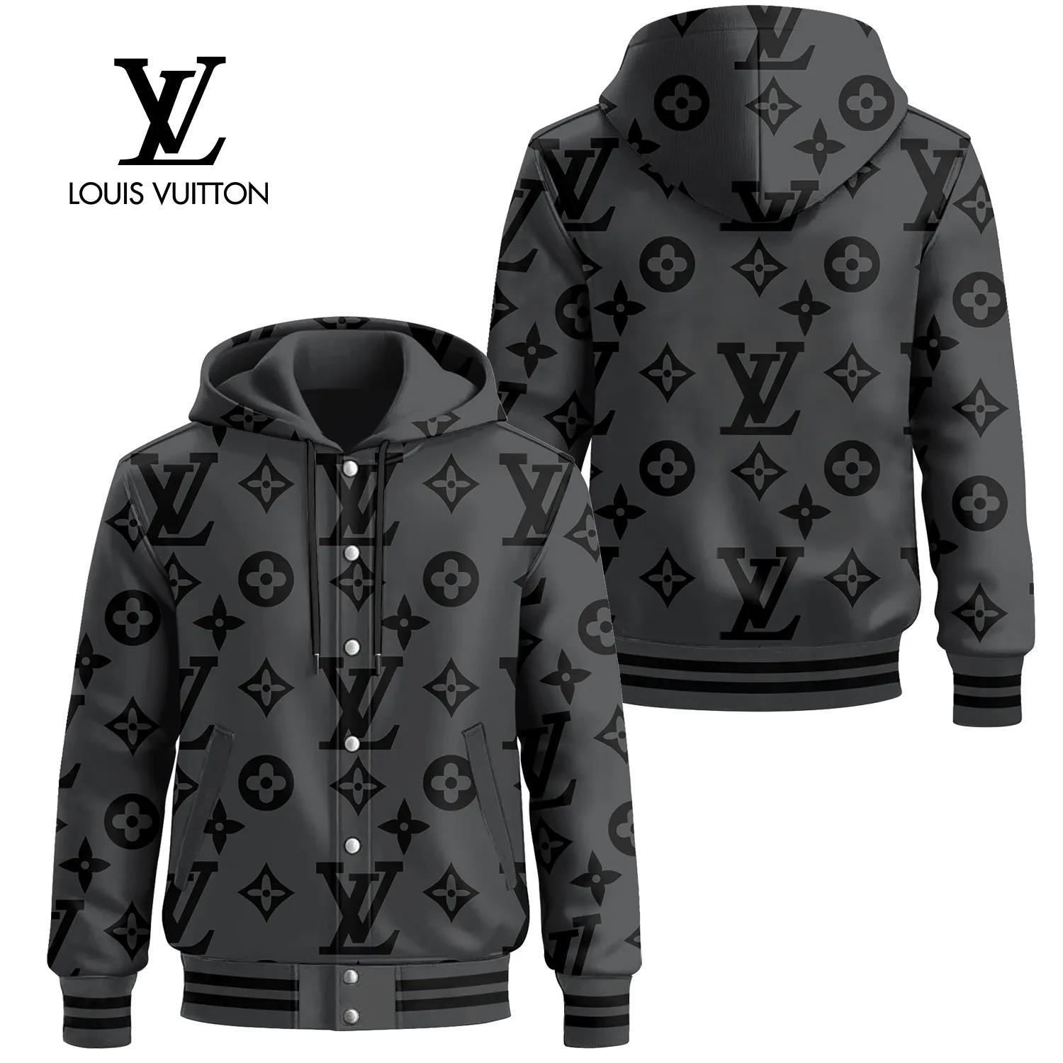 Louis Vuitton Gray Monogram Varsity Jacket Modern Luxe Statement Piece