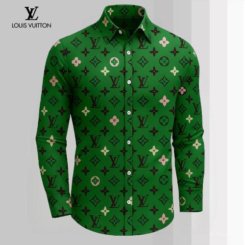 Louis Vuitton Green Monogram Statement Long Sleeves Shirt