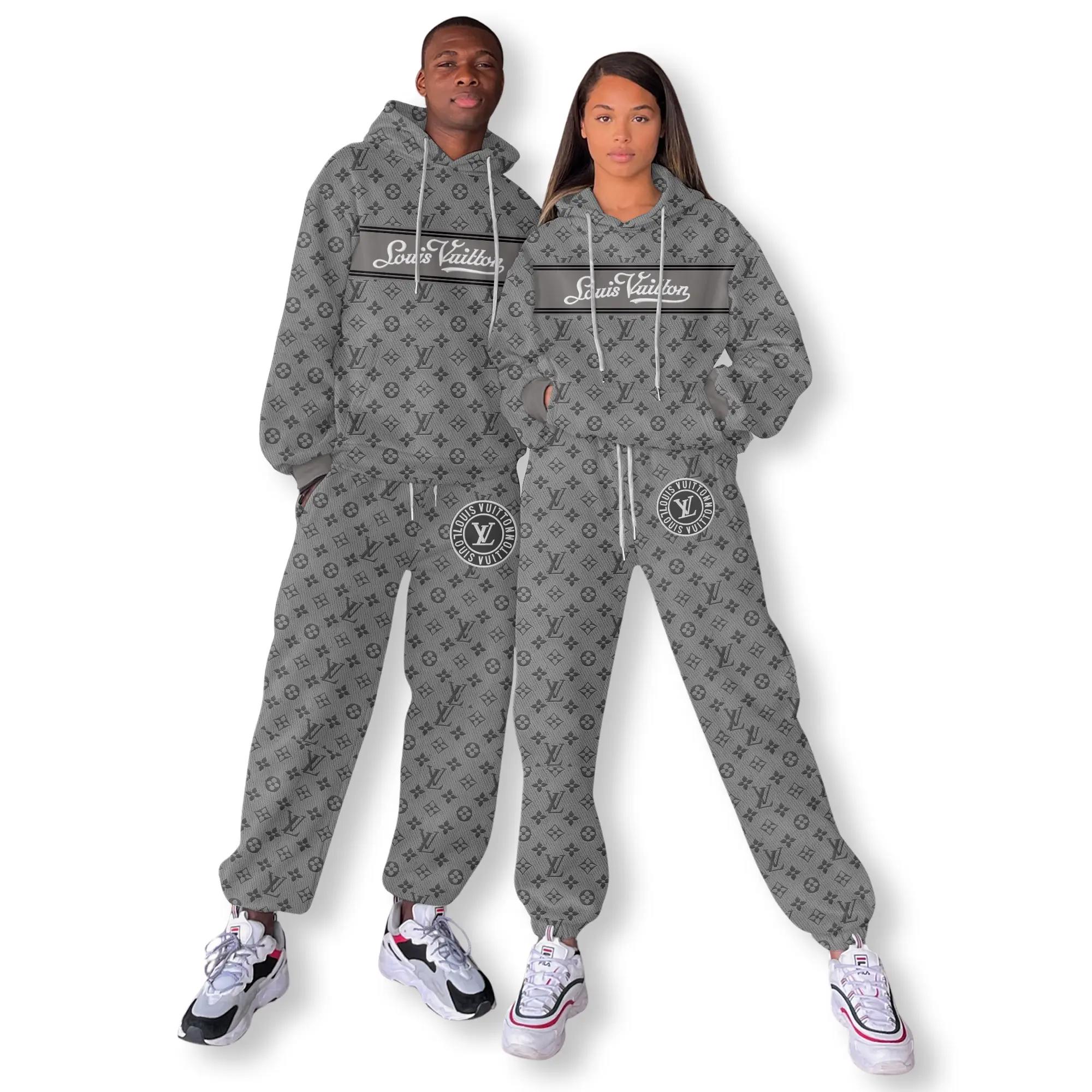 Louis Vuitton Grey Monogram Tracksuit Set