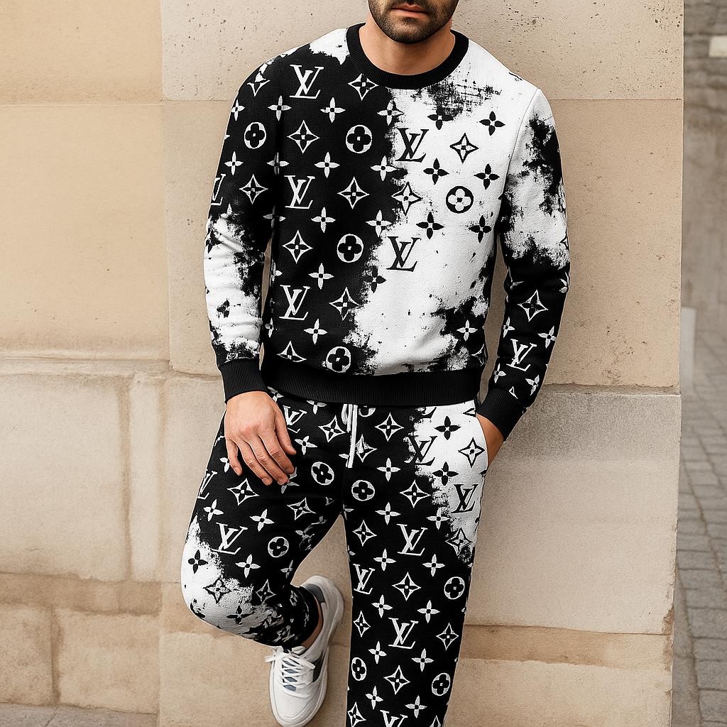 Louis Vuitton Grunge Monogram Sweater and Pants Set - Luxury Edition